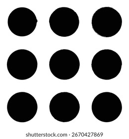 Conjunto de marco de bosquejo de círculos dibujados a mano. Redondea círculos de línea de garabato. Elementos de diseño circulares del logotipo de Doodle.  Ilustraciones vectoriales. EPS 10