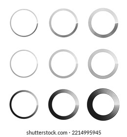Esbozo de círculos dibujados a mano. Marcos redondos en estilo doodle. Ideal para diseños de etiquetas de época. Bordes de círculo para el texto. Elemento de diseño para marco