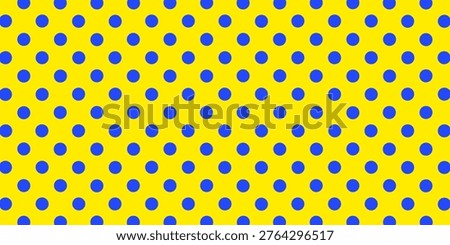 hand drawn circles texture. small polka dot seamless pattern background. hand drawn blue and yellow dots textile