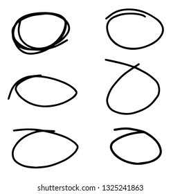 Hand drawn circles vector