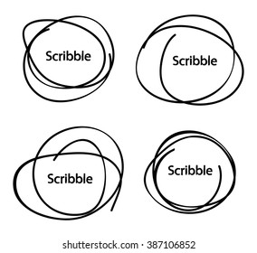 Hand drawn circles. Vector logo