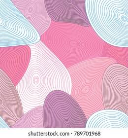 Hand drawn circular lines seamless pattern. Abstract pattern for card, wallpaper, album, scrapbook, holiday wrapping paper, textile fabric etc