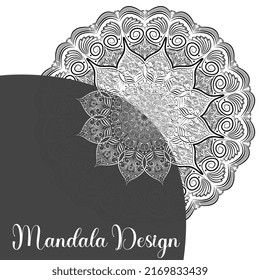 hand drawn circular Circular pattern in form of mandala with Black and white mandala tattoo, vector isolated on white. 
Vector decorative element. decoration.
 Decorative.Vector abstract black color
