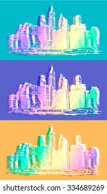 hand drawn city