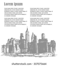 hand drawn city