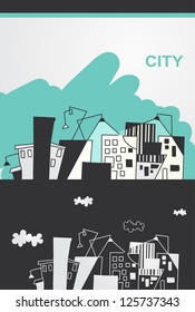 Hand drawn city view