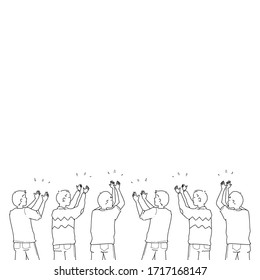 hand drawn of clap hand 