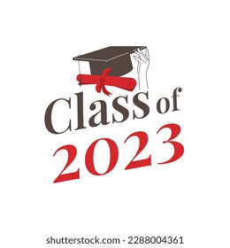 Hand drawn class of 2023 lettering