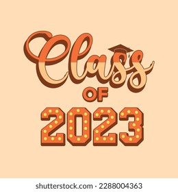 Hand drawn class of 2023 lettering