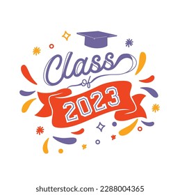 Hand drawn class of 2023 lettering