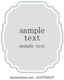 Hand drawn classic frame vector illustration