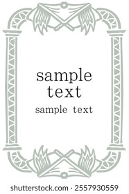 Hand drawn classic frame vector illustration