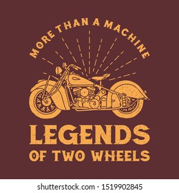 Hand drawn classic motorcycle legends series 4. Flat design, vector art, hand lettering, ray light for t shirt, poster, banner, Etc.