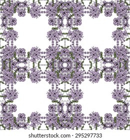 Hand drawn classic vector floral seamless pattern on white background