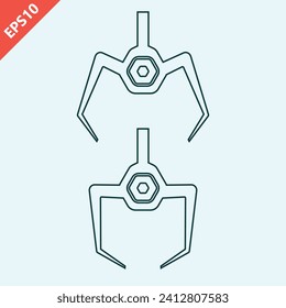 Hand drawn claw picker, claws ripping icons design vector flat modern isolated illustration