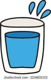 Hand Drawn clean glass illustration isolated on background