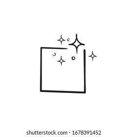 hand drawn clean surface illustration icon doodle style vector