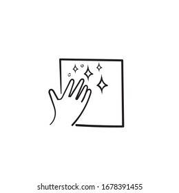 Hand Drawn Clean Surface Illustration Icon Doodle Style Vector