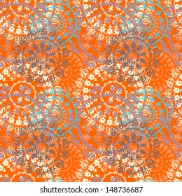 Hand drawn clear sunny seamless pattern in oriental style