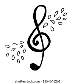 Hand drawn clef