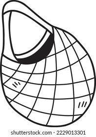 Hand Drawn cloth bag save the world illustration isolated on background