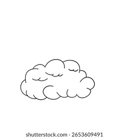 Hand drawn cloud element graphic