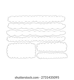 Hand drawn cloud illustration set2