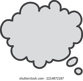 Hand Drawn cloud message illustration isolated on background