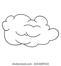 Hand drawn cloud Simple outline cloud drawing