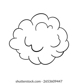 Hand drawn cloud sketch style cloud Simple outline cloud of illustration