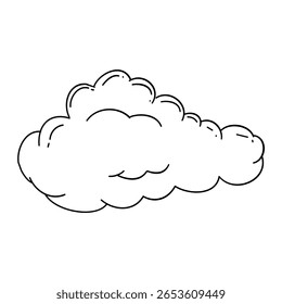 Desenhado à mão esboço nuvem estilo nuvem ilustração Ícone contorno