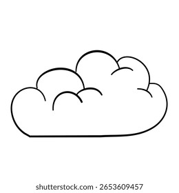 Hand drawn cloud sketch style cloud Icon