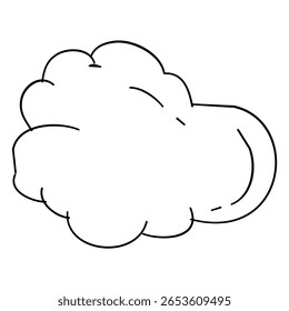 Hand drawn cloud sketch style cloud. sketch icon