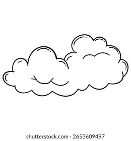 Hand drawn cloud sketch style cloud