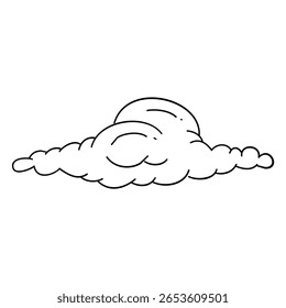 Hand drawn cloud sketch style sky cloudscape