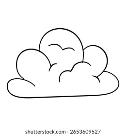 Desenhado à mão nuvem esboço estilo nuvem Simples contorno clou