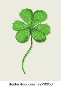 Hand drawn clover