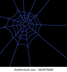Hand drawn cobweb. Cute Halloween icon. Vector shabby illustration