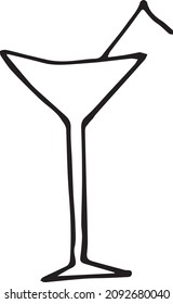 Hand drawn Cocktail vector on a white background