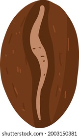 Hand drawn coffe vector illustration. Natural coffe bean. Arabica - type of coffee grain