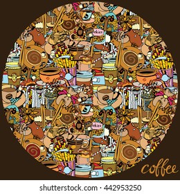 Hand Drawn Coffee Collage
