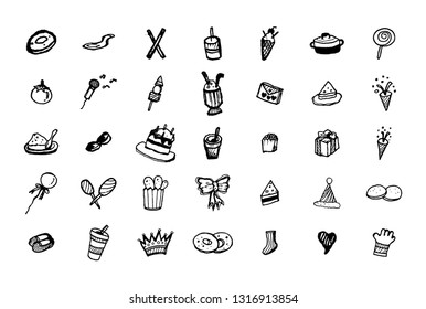 hand drawn coffee and confectionery 