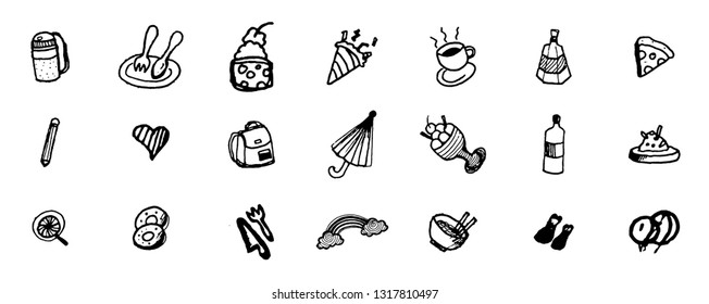 hand drawn coffee and confectionery .