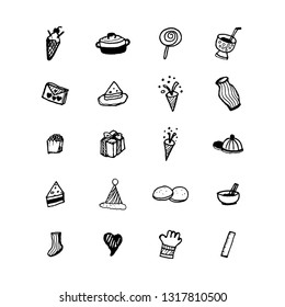 hand drawn coffee and confectionery .