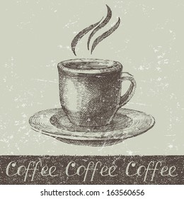 Hand drawn coffee cup