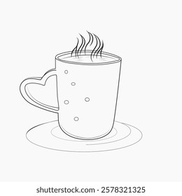 Hand drawn Coffee cup illustration design