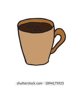 Handgezeichneter Kaffeetassen-Schlamm, Vektorgrafik