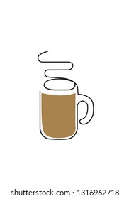 hand drawn Coffee flat design