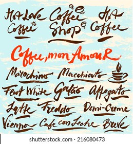 Hand Drawn Coffee Guide,Vector Set #2