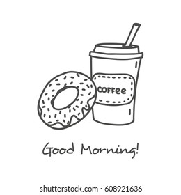 Hand drawn Coffee icon set